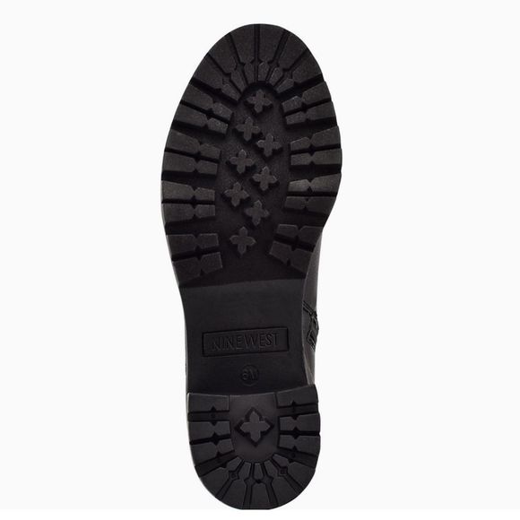 Nine West Quinine Women's Block Heel Combat Boots - Picture 3 of 4